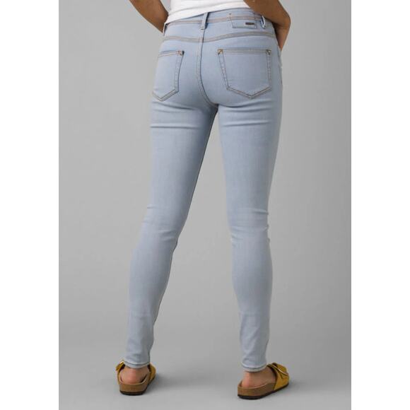 PRANA Women's Soma Skinny Jeans 0/25 Light Washed Blue High Rise Stretch NWT - Picture 3 of 14